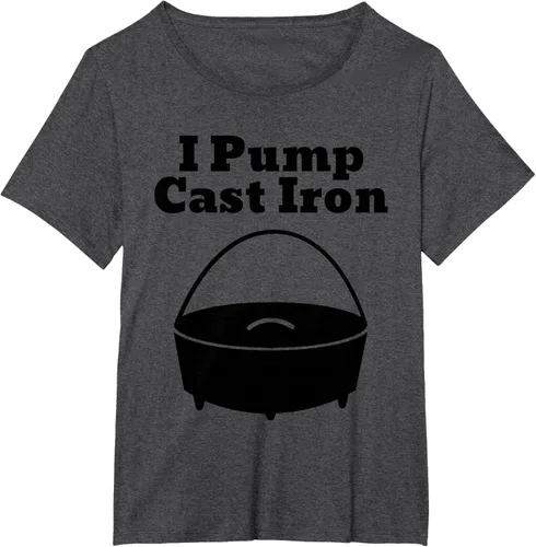 Vista 20 de I Pump - Camiseta de hierro fundido para cocinar al horno holandés