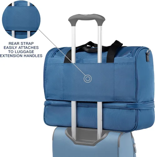 Vista 11 de Travelpro Maxlite 5 - Bolsa de viaje ligera para viajes nocturnos, con compartimento inferior caído, bolsa de viaje