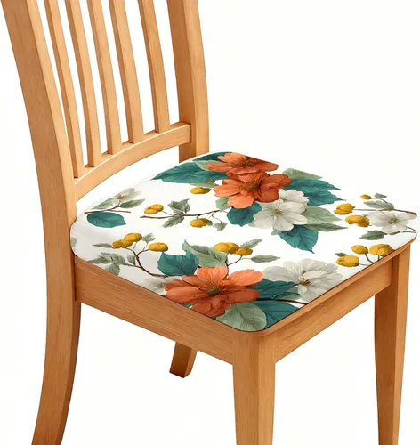 Vista 7 de Fundas de asiento para silla, impermeables, elásticas, estampadas, con lazos elásticos, extraíble, lavable, protector para sillas tapizadas de Negro