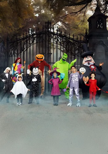 Vista 4 de ¡Únete a la banda de secuaces de Oogie Boogie! Disfraz de barril para niños pequeños de Nightmare Before Christmas
