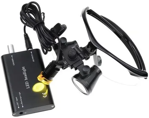 Vista 2 de Lupa binocular ultraligera para faros LED, ángulo ajustable