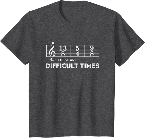 Vista 28 de Musician - Camiseta con texto en inglés "These are Difficult Times", talla S