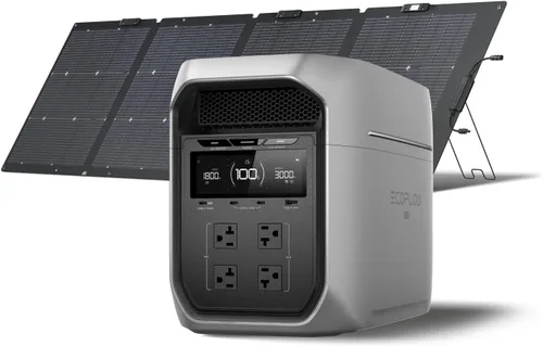 Vista 9 de EF ECOFLOW Estación de energía portátil DELTA 3 Max Plus, batería LiFePO4 de 2048 Wh, generador solar (panel solar opcional), salida máxima de 3000