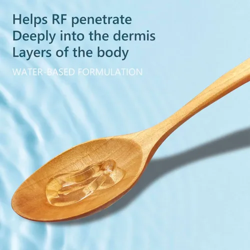 Vista 4 de Oeneis Gel de radiofrecuencia para uso con máquina facial RF, gel conductor para microcorriente facial, uso para calmar e hidratar la piel, tubo
