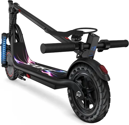 Vista 17 de Aovowheel Scooter eléctrico para adultos, plegable E Scooter Conmuting Púrpura-negro