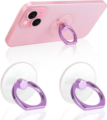 Vista 11 de Jsoerpay Soporte de anillo para teléfono celular, soporte de anillo transparente con rotación de 360°, soporte transparente para teléfono celular