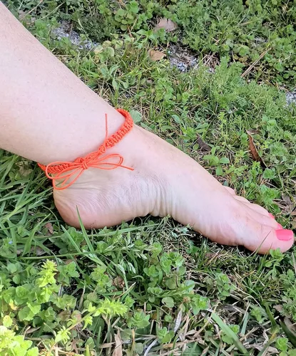 Vista 15 de Hemp Anklet Adjustable Tie On (Black)