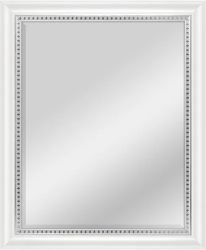 Vista 31 de MCS Simplicity - Espejo de pared grande de 21.5x25.5 pulgadas, espejo negro con detalle biselado, espejo para colgar en pared vertical u horizontal
