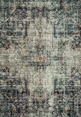 Vista 5 de Loloi II Nadia NN NN-02 aprox. Alfombra decorativa de cocina color marfil / blanco de 3 x 5, contemporánea, clásica, colorida Marfil / Fiesta.