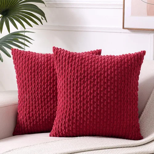 Vista 20 de Fancy Homi - Juego de 2 fundas de almohada decorativas de color rosa polvoriento de 30.5 x 30.5 cm con pompones para sofá cama, decoración moderna