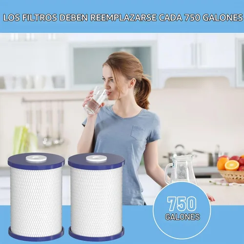 Vista 5 de Filtros de agua de carbón activado con cáscara de coco de 0.5 micrones compatibles con Royal Prestige Frescapure 4000, 4500, 5000, 6000 CT, 6000 UC