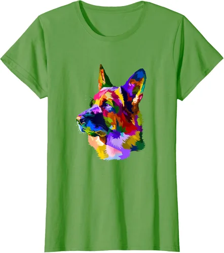 Vista 4 de Camiseta para dueño de perro de pastor alemán, Negro