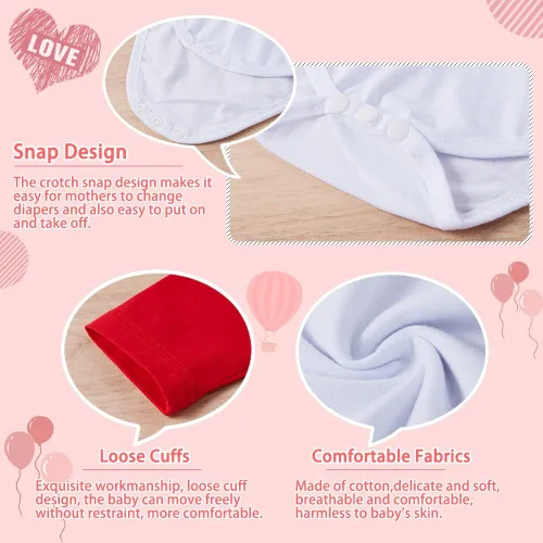 Vista 4 de XIFAMNIY Traje de caballero de 3 piezas, pantalones y top para recién nacido