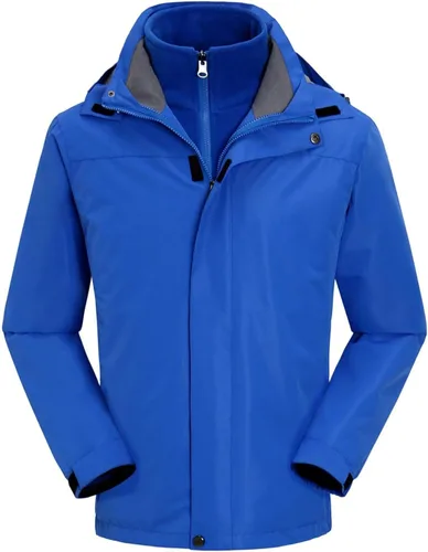 Vista 14 de Chaqueta de esquí 3 en 1 para hombre, impermeable, abrigo de nieve de invierno, resistente al viento, con capucha con forro polar cálido