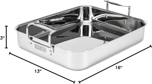 Vista 12 de Viking 3 capas Estante para asar con antiadherente de acero inoxidable, 16 inch by 13 inch