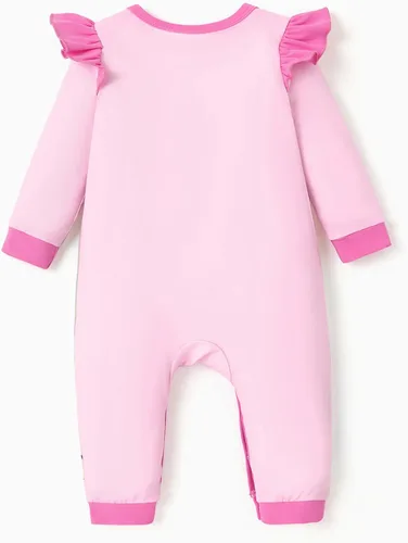 Vista 2 de Disney Princesa Cenicienta Ariel Tiana Minnie Winnie Lion King Baby Girls Boys - Mameluco de manga larga con volantes para recién nacidos hasta