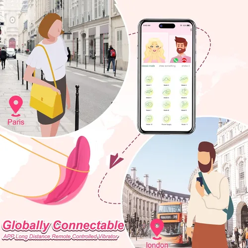 Vista 3 de Vibrador portátil con control remoto por aplicación para ropa interior, juguetes sexuales para adultos para mujeres o parejas, vibrador mini