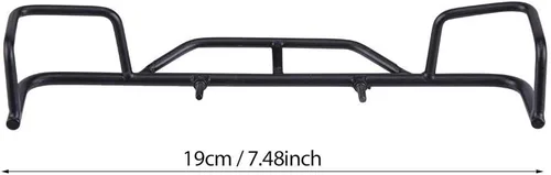 Vista 3 de Parachoques de coche RC, parachoques delantero trasero de metal para parachoques de oruga RC escala 1/10 con protección resistente para entusiastas