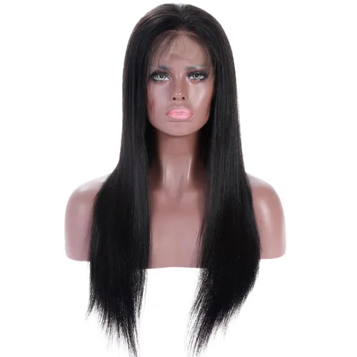 Vista 2 de Peluca de cabello humano brasileño recto con encaje frontal 360 para mujer, 150% de densidad 360, 12 pulgadas, Peluca de encaje 360