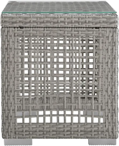 Vista 7 de Modway Aura Piece - Juego de mimbre para exteriores, Moderno/Contemporáneo, gris gris
