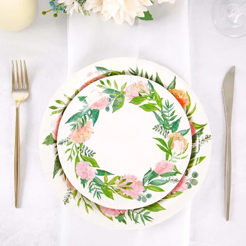 Vista 35 de Efavormart - Paquete de 50 platos redondos de bagazo biodegradables blancos de 7 pulgadas, compostables, ecológicos, desechables, aperitivos, Tipo 17