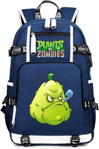 Vista 7 de ISaikoy Game Plants vs. Zombies - Mochila de hombro para libros, mochila escolar, color 1