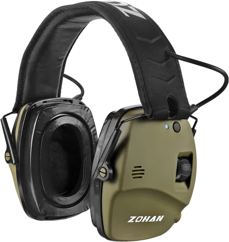 Vista 10 de ZOHAN 035 Orejeras de protección auditiva Bluetooth 5.4 para tiro con cancelación activa de ruido y amplificación de sonido, NRR 22dB para campo