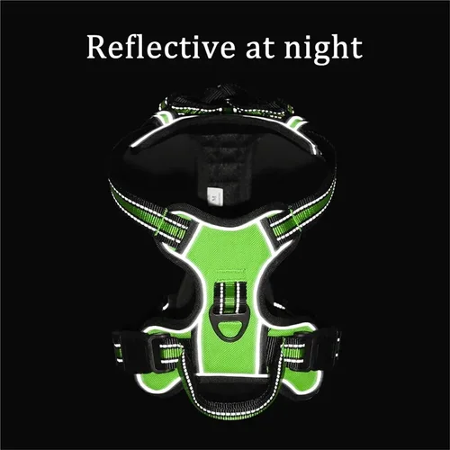 Vista 4 de Adjustable Reflective Dog Harness Vest - No Pull, Soft & Breathable for Small, Medium & Large Dogs(Black,Small)