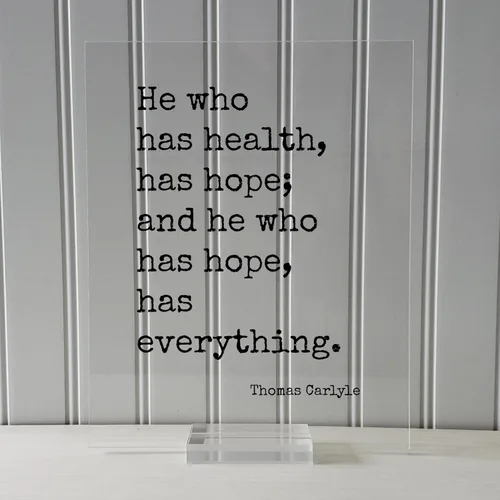 Vista 3 de The Burnt Branch Thomas Carlyle - Floating Quote - He who has health has hope has everything - Hard Work Motivation Progress Inspiration Workout