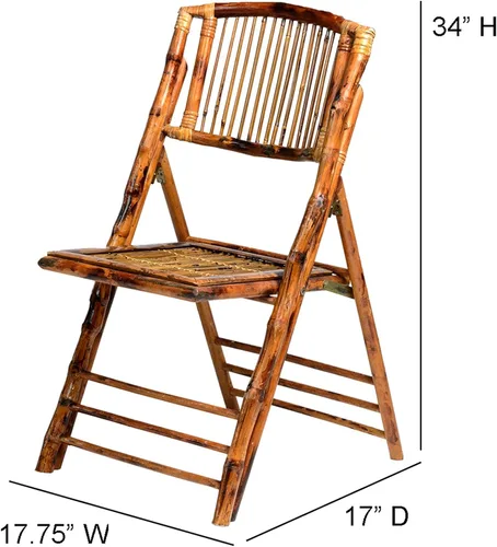 Vista 3 de Silla plegable de bambú americano