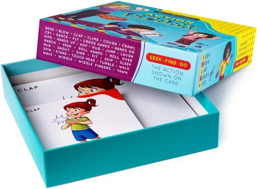 Vista 2 de Juego de acción para niños, juego de cartas de memoria a juego, juegos de cartas de movimiento para niños, juego interactivo para niños, busca
