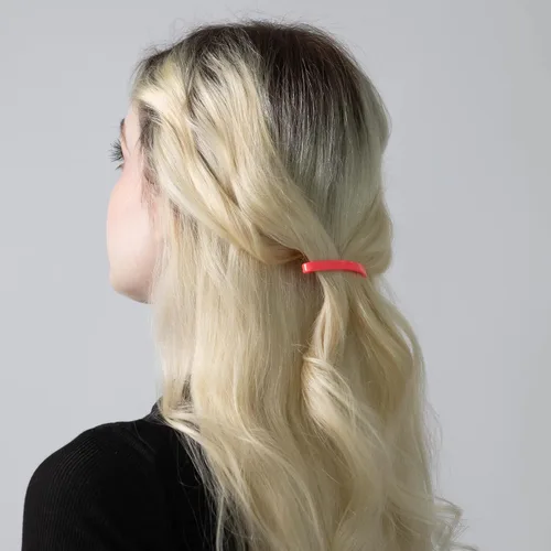 Vista 4 de Juego de pinzas para el cabello, accesorios de estilo cúpula de plástico mediano, abrazaderas decorativas para medio recogido y cola de caballo