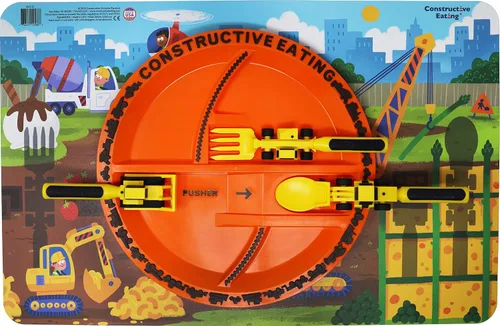 Vista 5 de Combo de construcción con conjunto de utensilios, plato e individual de Constructive Eating