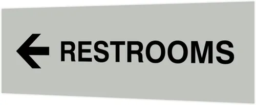 Vista 37 de Signs ByLITA Basic Restrooms - Letrero direccional para pared o puerta (negro), pequeño (paquete de 1)