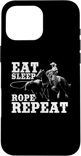 Vista 19 de Team Roping Funny Rodeo Cowboy Cowgirl Horse Riding Roper Case for iPhone 17