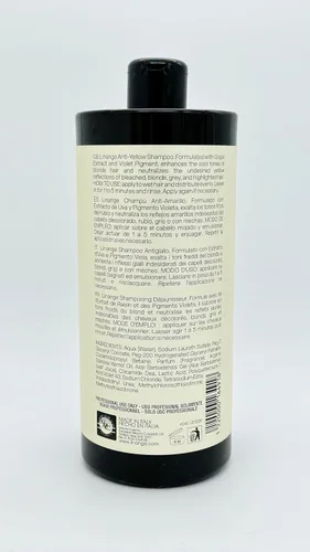 Vista 2 de LINANGE Champú Anti Amarillo con Extracto de Uva SLS Free 33.8 Fl Oz/33.8 fl oz