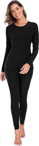 Vista 7 de YADIFEN Ropa interior térmica para mujer, conjunto de pantalones largos, capa base, forro polar, ropa interior larga, pijama de invierno cálido