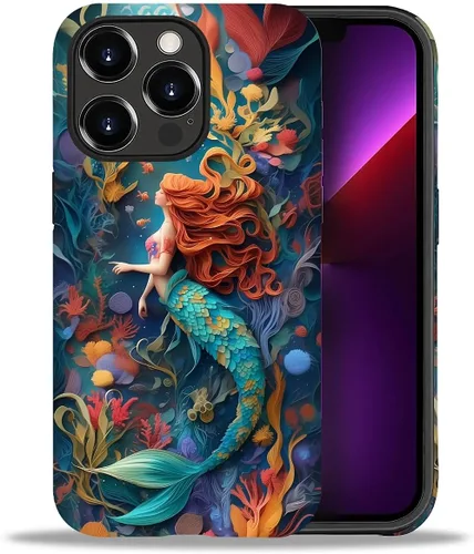 Vista 59 de DAIZAG Funda compatible con iPhone 11, hermoso color arena, patrón completo, carcasa rígida híbrida de plástico TPU + funda de protección