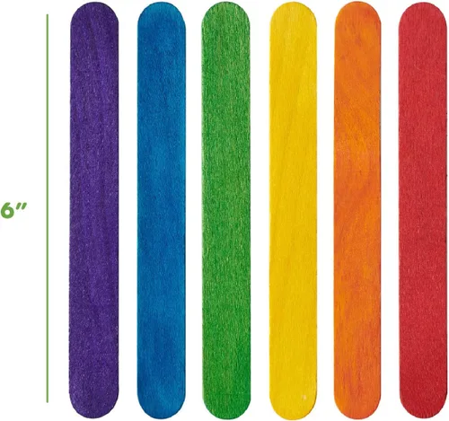 Vista 2 de Gusto Palitos de madera jumbo de 6 pulgadas para manualidades