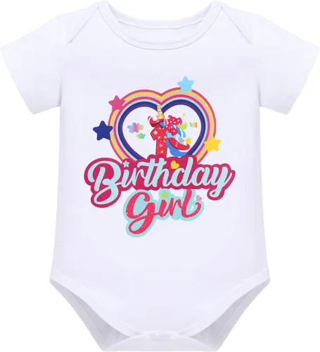 Vista 3 de ODASDO Conjunto de banda para bebé y niña pequeña, estilo bohemio, arco iris, para tartas de cumpleaños
