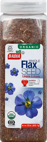Vista 8 de Badia Semilla de lino entera orgánica, 22 onzas, superalimento alto en fibra y omega-3, certificado orgánico, sin OMG, para hornear, licuados