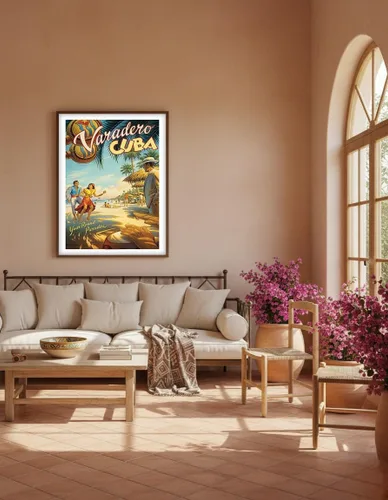 Vista 5 de Varadero Cuba - Paraíso para todo el año - Bailarines cubanos nativos con maracas - Póster de viaje vintage por Kerne Erickson - Impresión artística