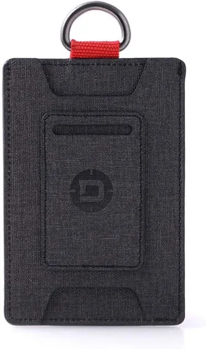 Vista 2 de Dango S1 Stealth Wallet - Negro azabache, material DTEX duradero, resistente al agua, bloqueo RFID, fabricado en Estados Unidos, Negro DTEX, m