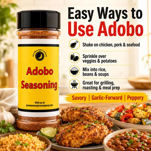 Vista 3 de Premium Condimento ADOBO Coctelera grande Sin calorías Sin grasa Sin colesterol Sin azúcar Savory adobo seasoning with garlic-forward