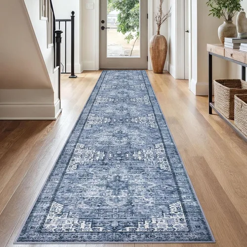 Vista 67 de SIILOOM Alfombra lavable de 2 x 3 pies, alfombra suave color taupe ceniza para entrada, tapete antideslizante para puerta de interior, tapete