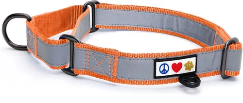 Vista 19 de Pawtitas Collar de perro Martingala personalizado reflectante reflectante bordado nombre personalizado número de teléfono ajustable para cachorros
