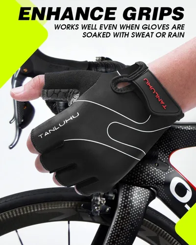 Vista 3 de Tanluhu - Guantes de ciclismo para hombre y mujer