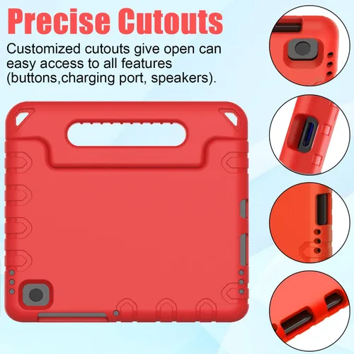 Vista 6 de BMOUO Funda infantil para Samsung Galaxy Tab A11 de 8.7 pulgadas 2025, Galaxy A9 de 8.7 pulgadas 2023 / A7 Lite 2021 con protector de pantalla, a