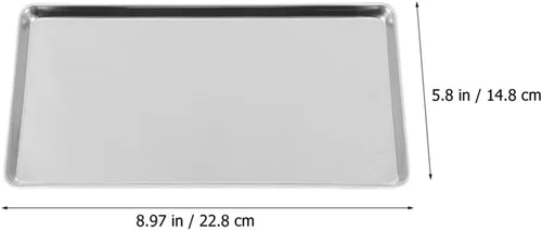 Vista 4 de Kichvoe Bandeja de vapor de fideos de arroz de acero inoxidable, bandeja rectangular para horno, plato multiusos para uso en el hogar, cocina