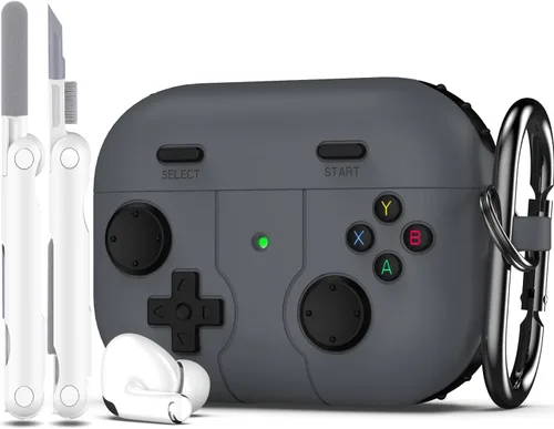 Vista 37 de R-fun Funda para AirPods Pro 3, diseño de consola de juegos de silicona para Apple AirPods Pro de 3ª generación (cable USB-C), con kit limpiador